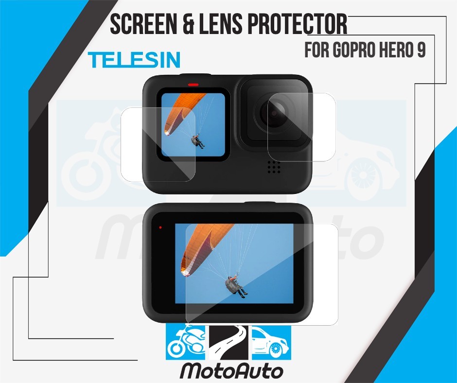 TELESIN Tempered Glass Film Protectors for GoPro HERO9/10/11 HERO10 Screen GP-FLM-901