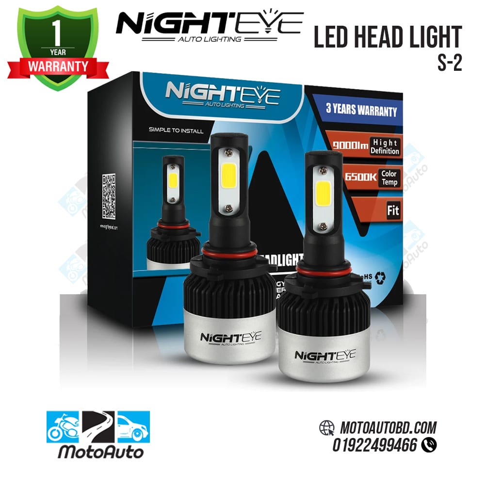 NIGHTEYE H4 LED Headlight Bulb SINGLE Pc for Bike White, 36W, 1 Bulb - Type  H4, 36W White Light
