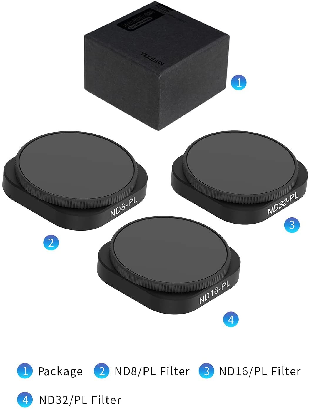 TELESIN 3 Pack GoPro Grey Filters for GoPro Hero 10 9, Camera Lens, Grey  Filter, Lens Protection Set for GoPro Hero 10 Hero 9 Black Accessories (ND8
