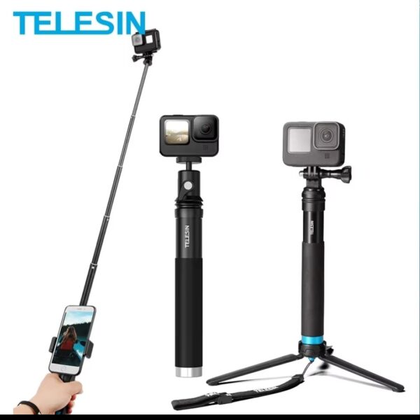 TELESIN 90cm Selfie Stick with Plastic Tripod  