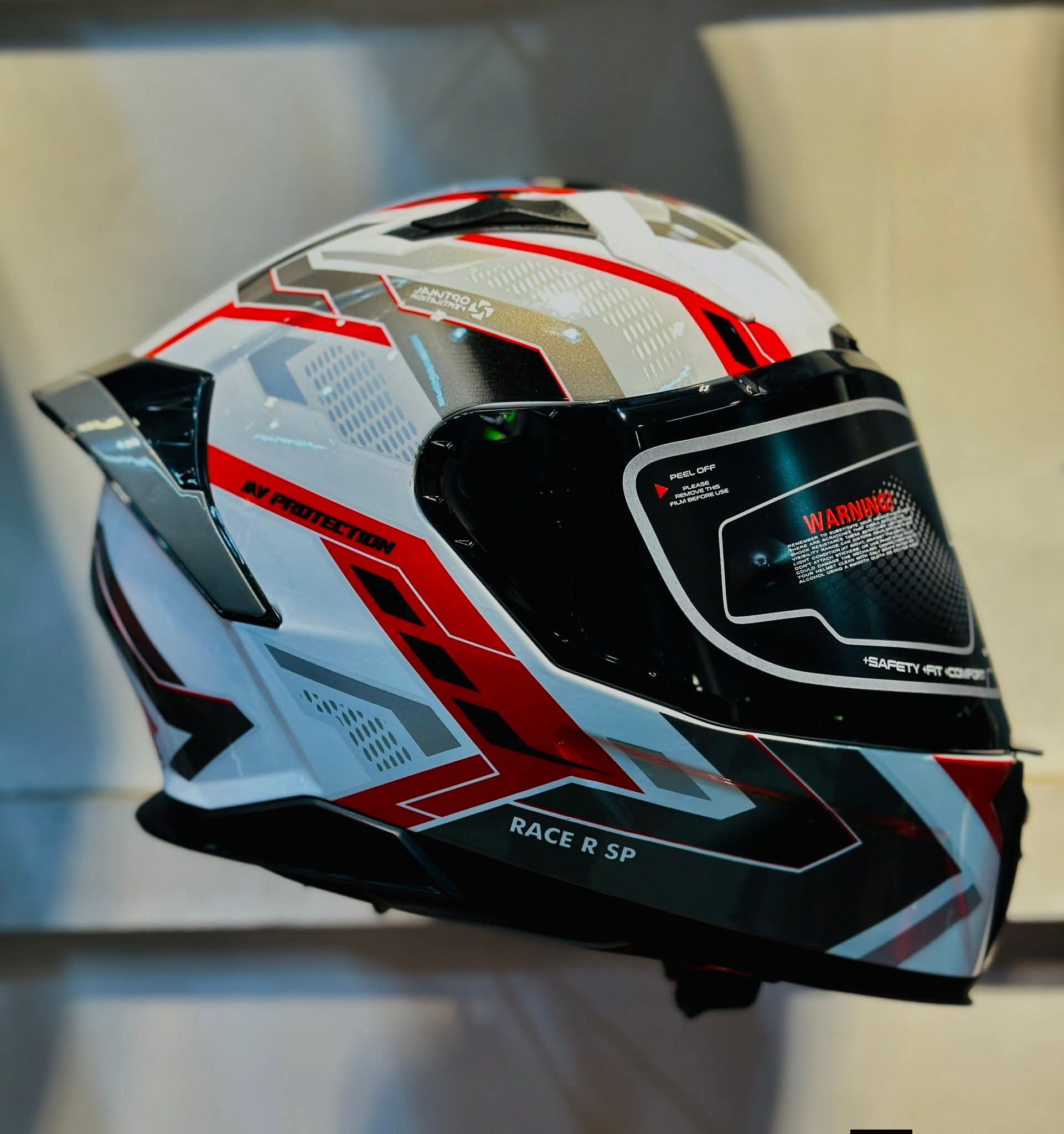 2026/03/13817.jpg My Helmet G Force White black (Size-L) - Image 1