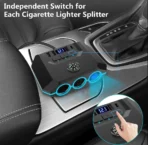 TR52 Car Charger 3 USB 120W 22.5W Super Fast Charge Digital Display Cigarette Lighter QC3.0 PD 30W 3 Sockets Car Charger - Image 6
