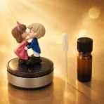 Solar Powered Rotating Couple Showpiece with Aroma Diffuser Bottle – Romantic Dashboard & Home Decor - Image 4