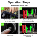 KRF VIP Car Jump Starter with Built-in Tire Inflator – All-in-One Emergency Power & Air Solution for Vehicles-KB80609 - Image 6